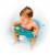 Olmitos - Scaun baie bebe cu stropitoare si jucarii albastru
